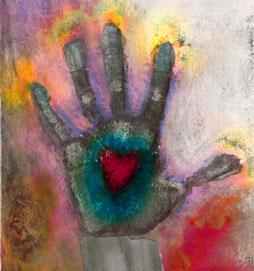 Hand with heart image